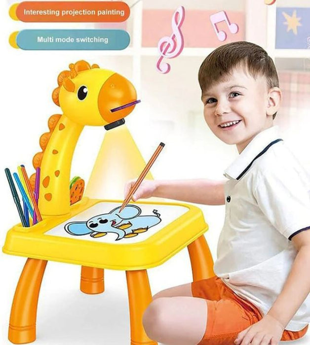 Kids Painting Projector & Drawing Table Set,