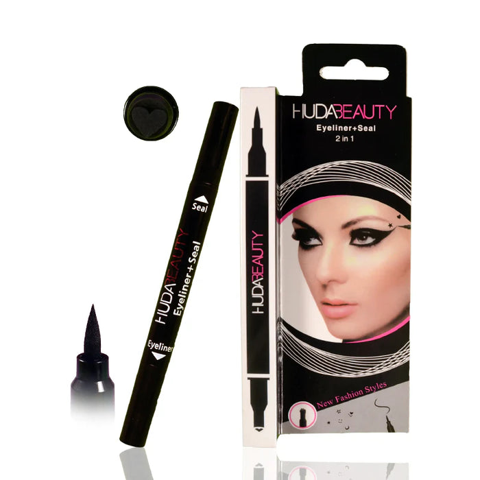 Hudabeauty Eyeliner / 2 In 1 Eyeliner Stamp – Stamp Eyeliner Pen – Stamp Liner