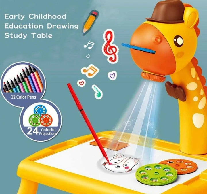 Kids Painting Projector & Drawing Table Set,