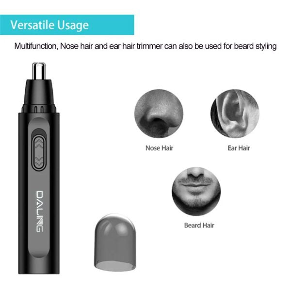 Daling Dl-7106 Nose Hair Outline Trimmer – Professional Nose And Ear Hair Trimmers, Electric Nose Hair Cutter, Stainless Steel Blades,portable Grooming Tool, Battery Operated Trimmer , Nose Trimmer , Trimmer , Grooming Kit ,trimmers, Clippers