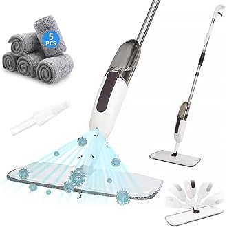 Microfiber Water Spray Mop For House Cleaning Microfiber Spray Mop For Wet And Dry Floor Cleaning, Home Dust, Dirt Cleaner Lightweight 360 Degree Spin Microfiber Mop