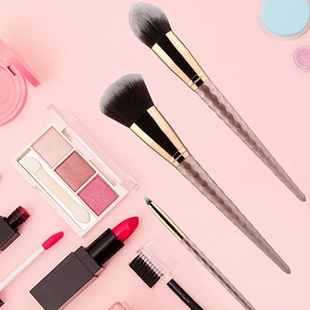 8 Pcs Diamond Unicorn Handle Makeup Brush Set