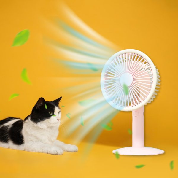 Portable Automatic Wireless Usb Fan | Fan With 5 Speed Super Strong Wind For Home Office Bedroom Kitchen Outdoor Camping | Best Quality Table Fan | Desktop Small Fan (random Color)