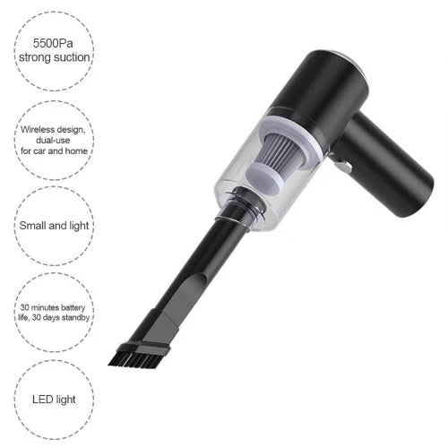 3 In 1 Portable Vacuum Cleaner Wireless Hand-held Cleaning For Car Home (pc As-228)