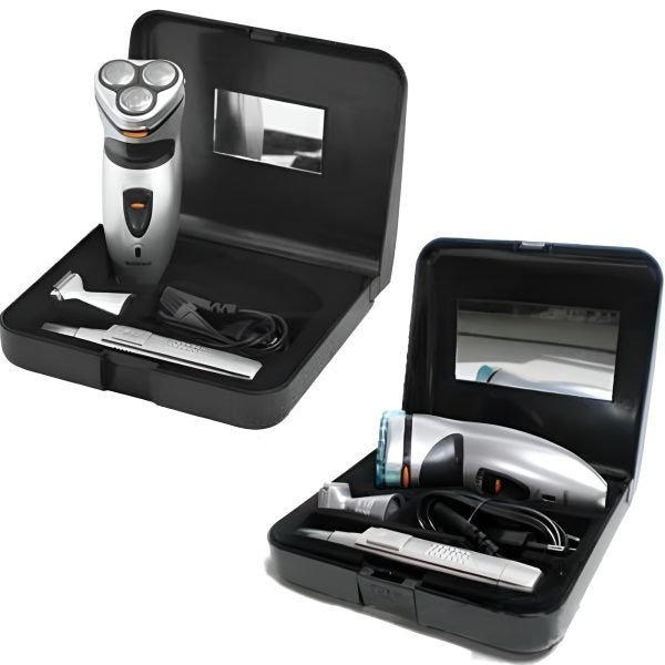 Zowael Rscx-5800 3 In 1 Shaver Set | Portable Shaver, Trimmer, Groomer Chargeble 3 Blades Shaver With Nose And Ear Trimmer