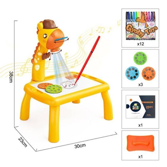 Kids Painting Projector & Drawing Table Set,