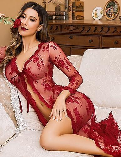 See Through Chest Nightgown Lace Sleepdress