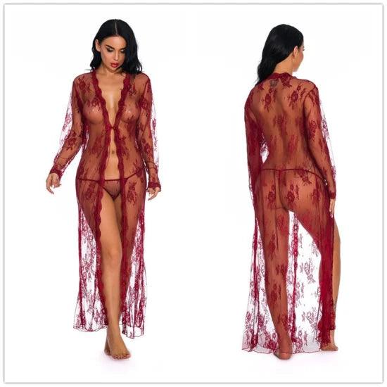 See Through Chest Nightgown Lace Sleepdress