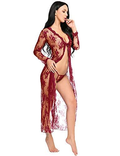 See Through Chest Nightgown Lace Sleepdress