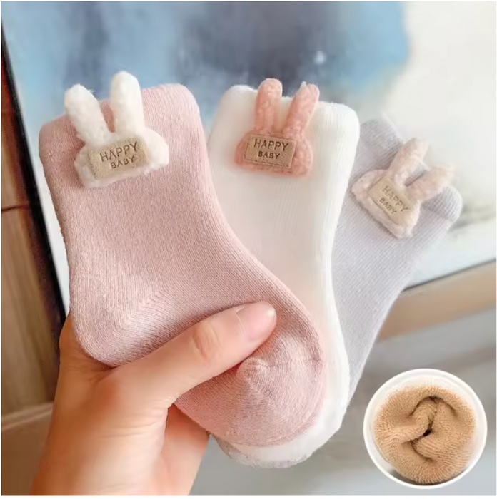 3Pairs/Lot Warm Winter Baby Socks