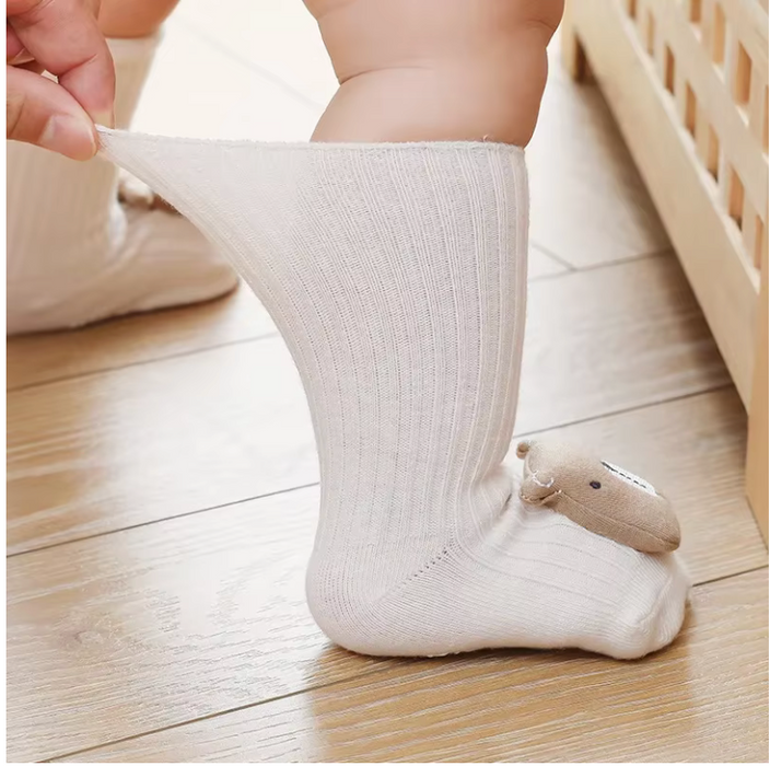 Soft Cotton Baby Socks Newborn - Grey