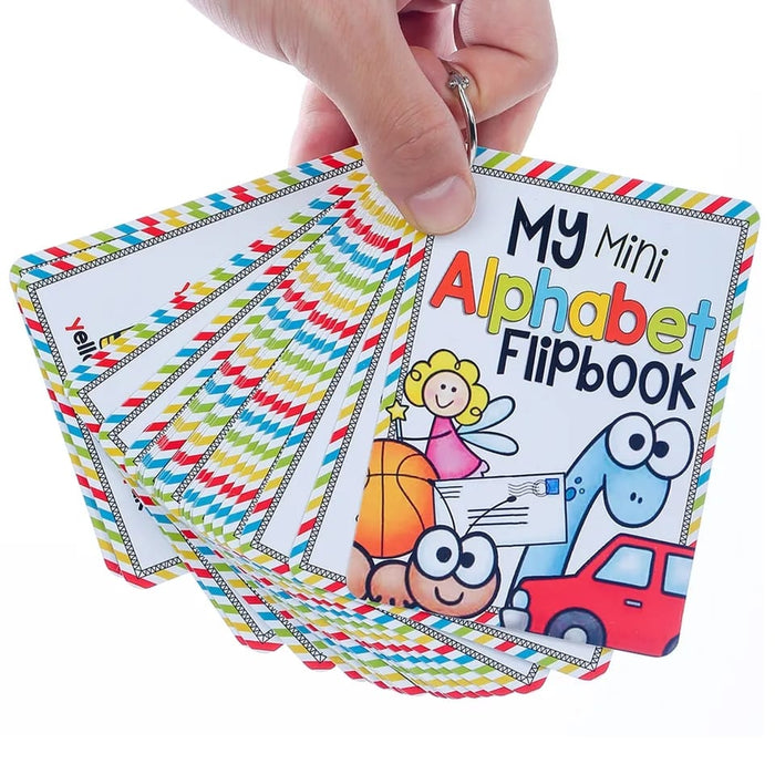 My Mini Alphabet Flipbook | Abc English Alphabet Letters Child Flash Cards Baby Learning Toys Kids Gift Pre-kindergarten