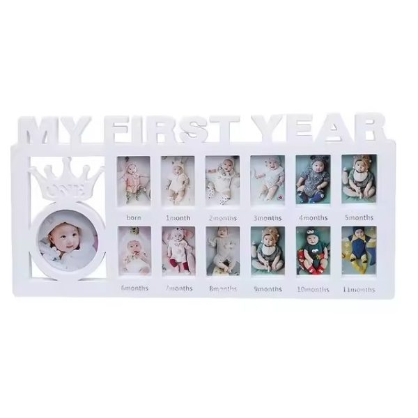 Newborn Baby Photo Frame Baby Pictures Plastic Frame For 12 Months Monthly Milestone Photo Frame My First Year Picture Frame For Baby Newborn