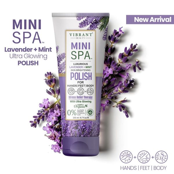 Vibrant Beauty Mini Spa Luxurious Lavender+mint Skin Brightening Polish With Ultra Glowing (200ml)