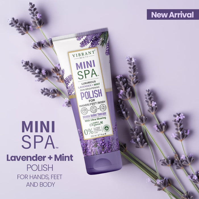 Vibrant Beauty Mini Spa Luxurious Lavender+mint Skin Brightening Polish With Ultra Glowing (200ml)