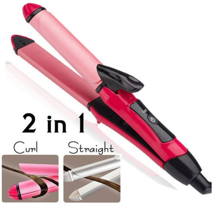 2 In 1 Nova Hair Straightener And Curler Hair Straightener + Curler Versatile Styling Tool For Straightening And Curling Hair