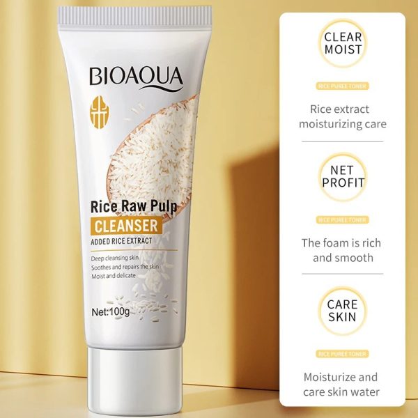 Bioaqua Rice Raw Pulp Skin Whitening Product – Facial Cleanser (100g)