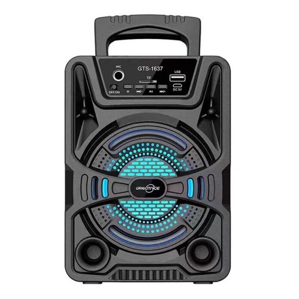 Gts 1637 Portable Bluetooth Wireless Outdoor Speaker Karaoke With Wired Microphone