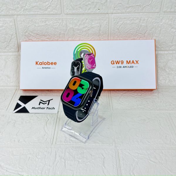 Gw9 Max Kalobee America Smartwatch Amoled 2.06 Inch 47mm Screen Display With 2 Straps Bluetooth Calling Wireless Charging Smartwatch