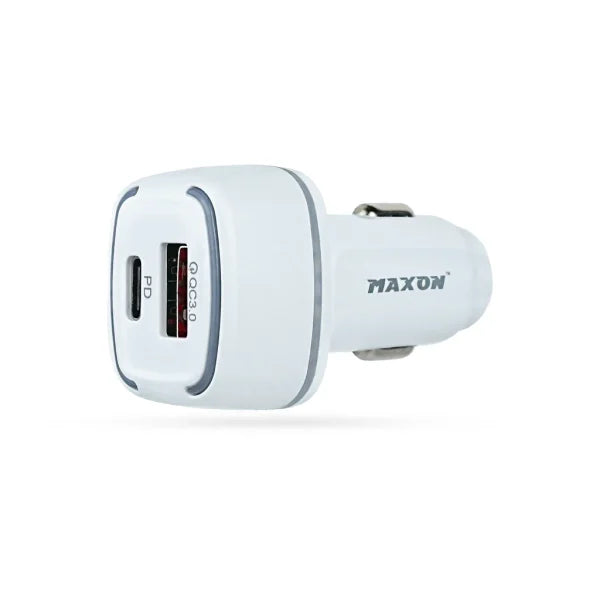 Maxon C-16pd 38w Car Charger Qc3.0+pd- High Speed Mobile Charger For Car