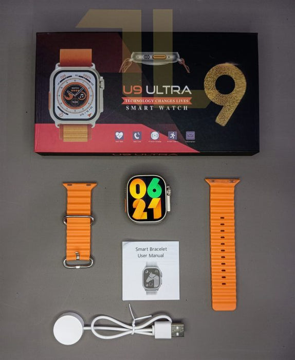 New U9 Ultra Smart Watch | Bluetooth, Touch | Wireless Charge (random Colors)