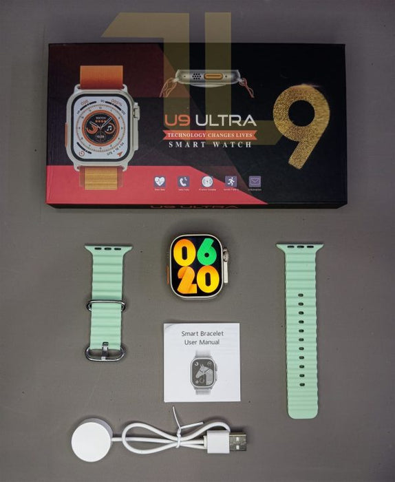 New U9 Ultra Smart Watch | Bluetooth, Touch | Wireless Charge (random Colors)