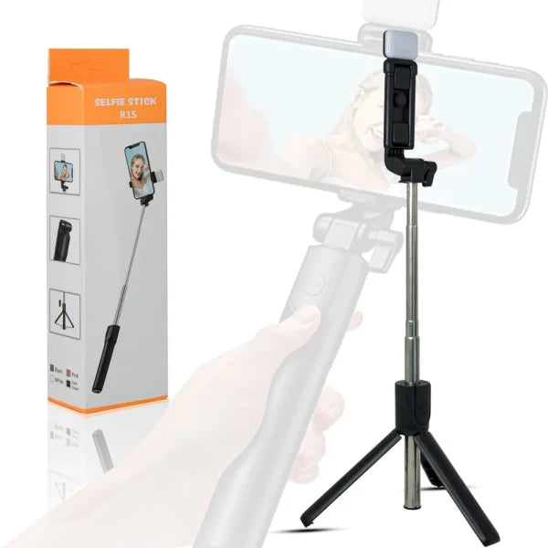 R1s Selfie Stick With Tripod | Bluetooth Foldable Selfie Rod For Phone Action Camera Iphone ﻿