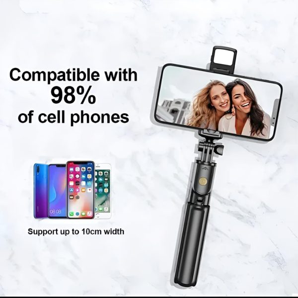 R1s Selfie Stick With Tripod | Bluetooth Foldable Selfie Rod For Phone Action Camera Iphone ﻿