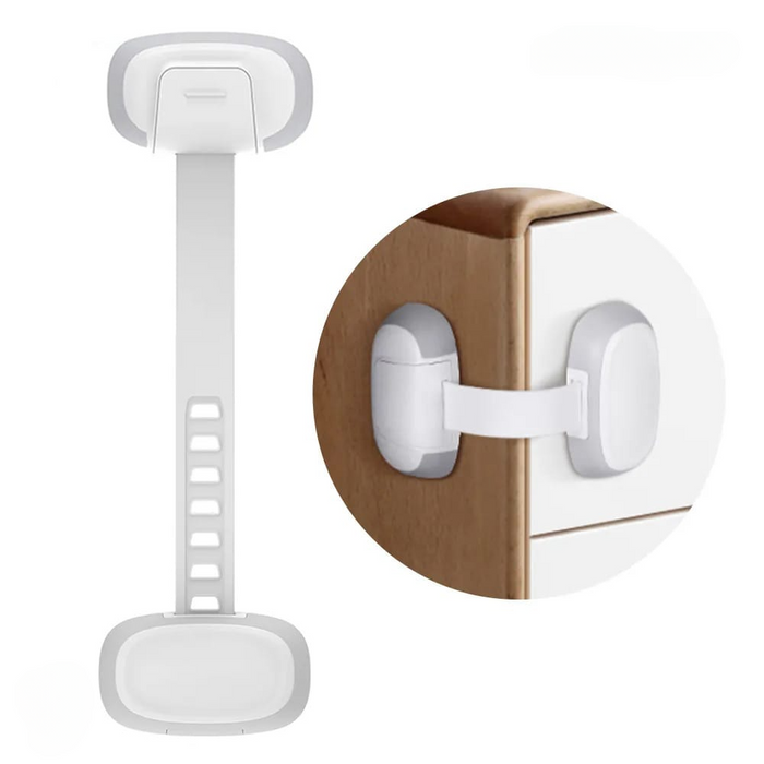 Adjustable Multi Purpose Lock Baby Safety Kid Safety Lock Baby Proof Security Protector Drawer Door Cabinet Lock No Punching Plastic Protection Kids Safety Door Lock