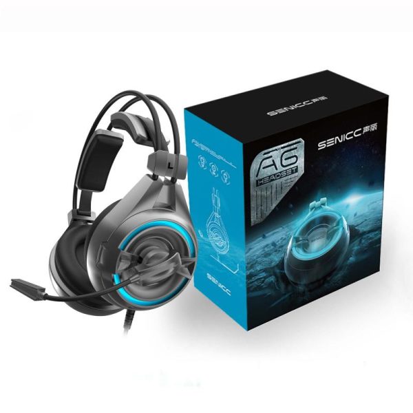 Senicc A6 Headset Usb High Quality Sound Video Game Headset Advance Noise Canceling Technology