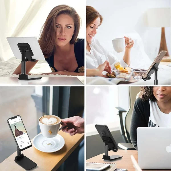 Universal Adjustable Mobile Phone / Tablet Folding Holder Stand | Angle Desk Small Fold-able Portable Stand (random Colors)