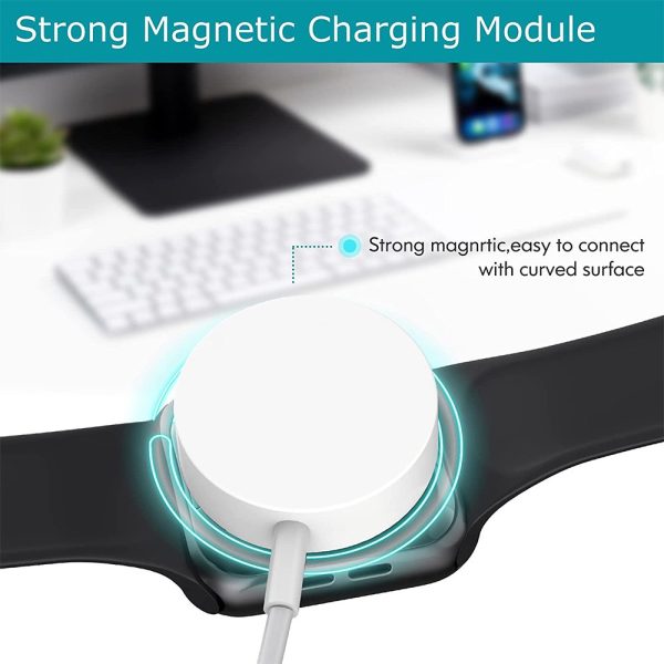 Wireless Watch Magnetic Charging 1m Cable Fast, Durable, And Convenient Charging Solution (color White)