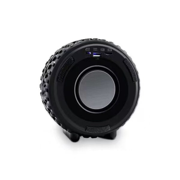 X-502 Rgb Wheel-shaped Wireless Speaker With Subwoofer Portable Usb/bt Card Playback For Parties Computer Use